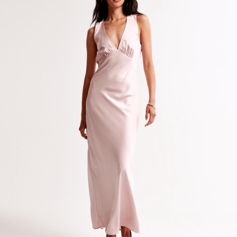 Abercrombie Plunge Cowl Back Maxi Dress